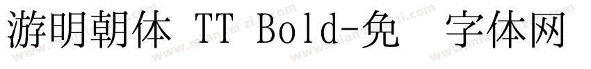 游明朝体 TT Bold字体转换